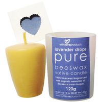 With Love Products Lavender Drops Beeswax Candle 
